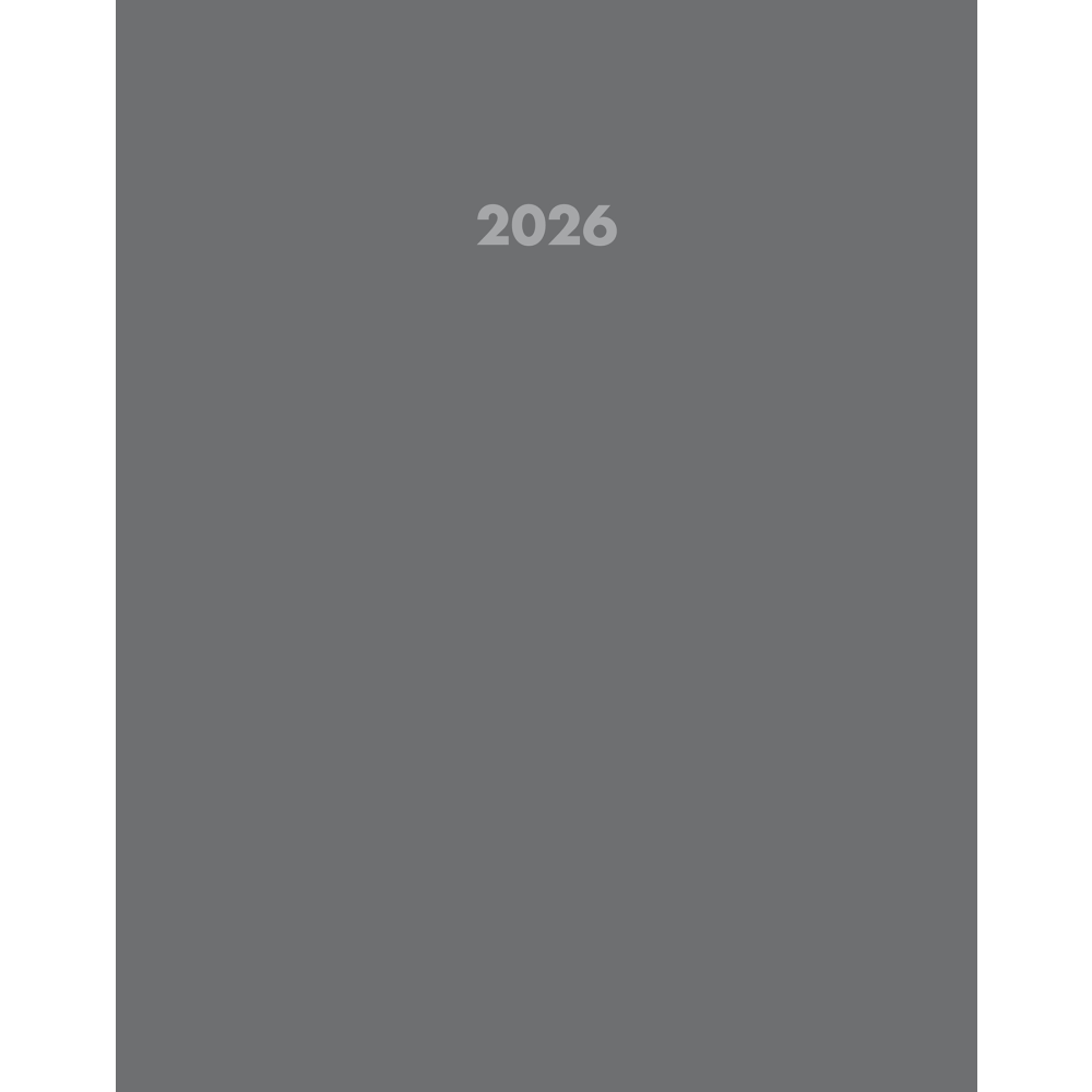 2026 Willow Creek Press Monthly Booklet Planner, 7-1/2in x 9-1/2in, Basic Gray, January To December, 57858