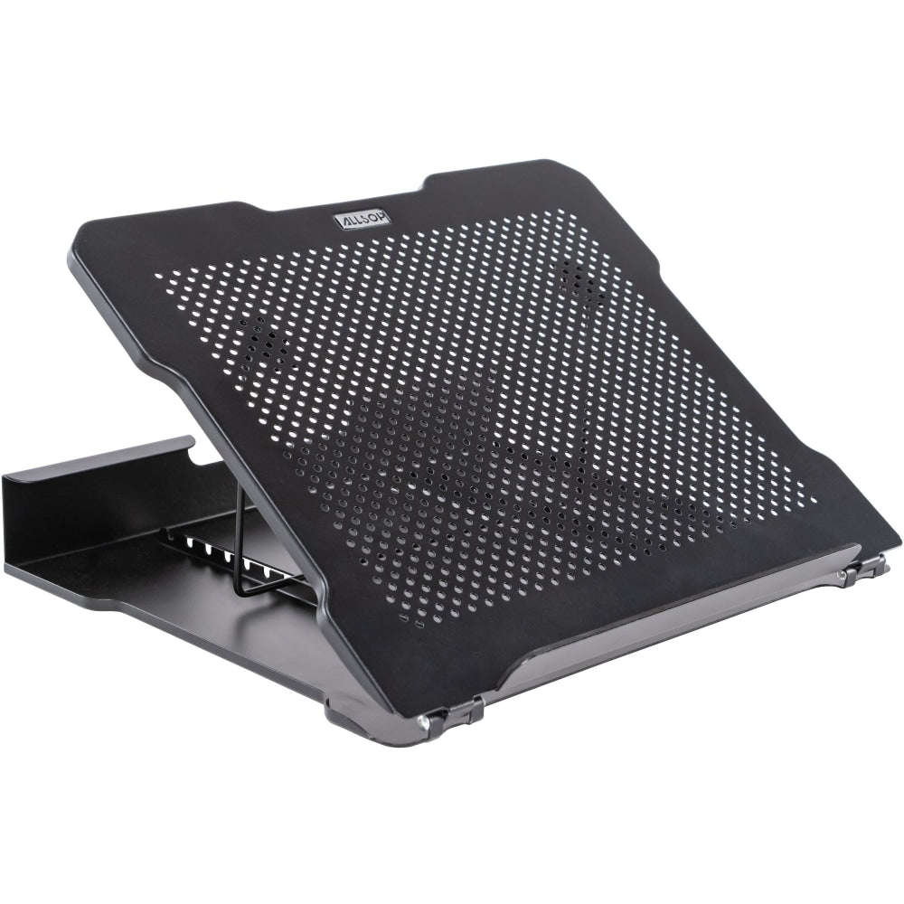 Allsop Adjustable Metal Laptop Stand, 2-1/2inH x 13-7/16inW x 11-1/2inD, Black