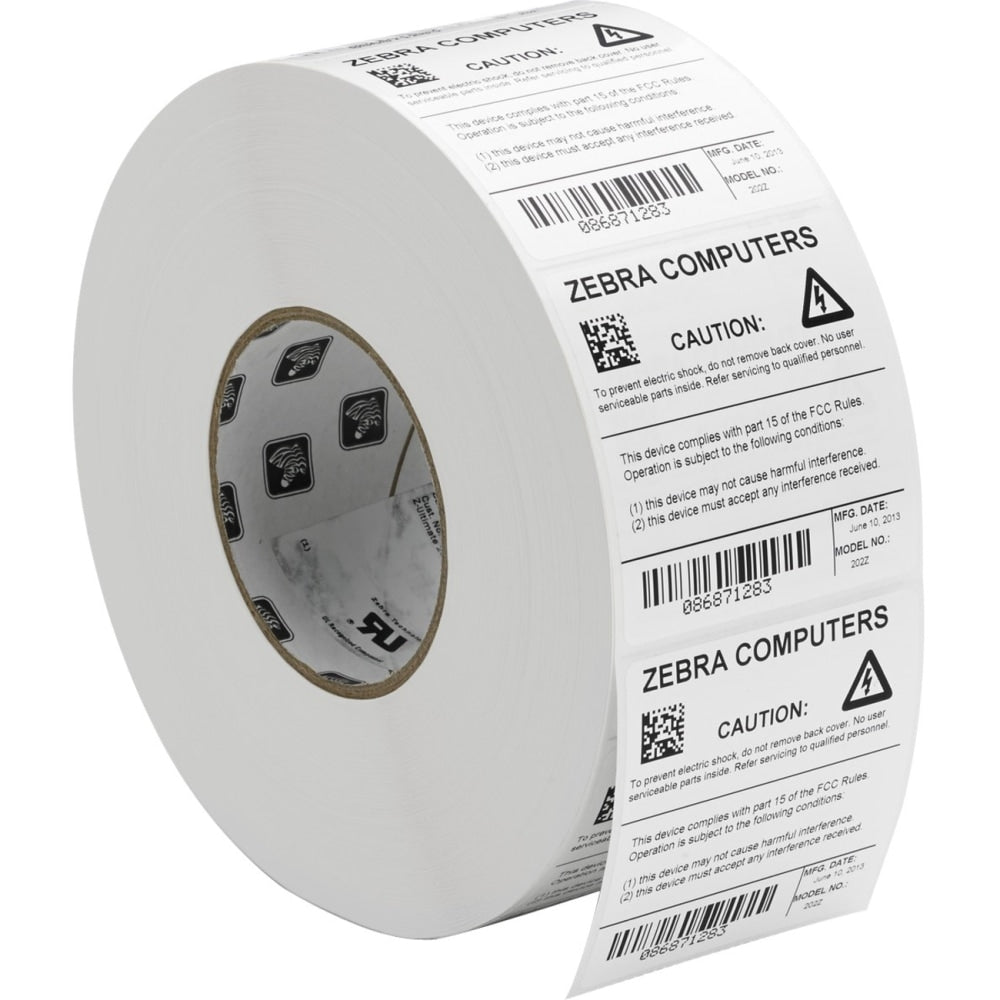 Zebra Label, G19190, Polyester 2in x 1in Thermal Transfer Zebra ZUltimate 4000T, HighTack 1in Core