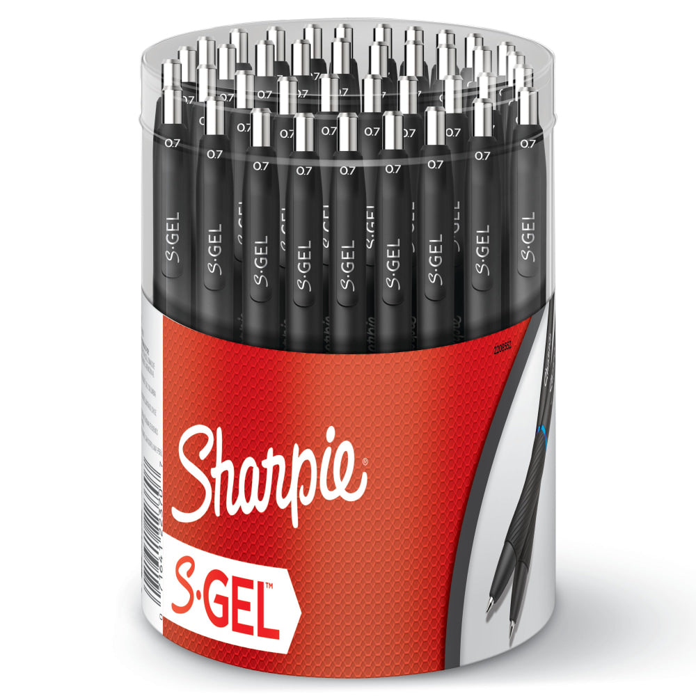 Sharpie S-Gel Pens, Gel Pens, Medium Point (0.7mm), Blue Ink Gel Pen, 36 Count Canister