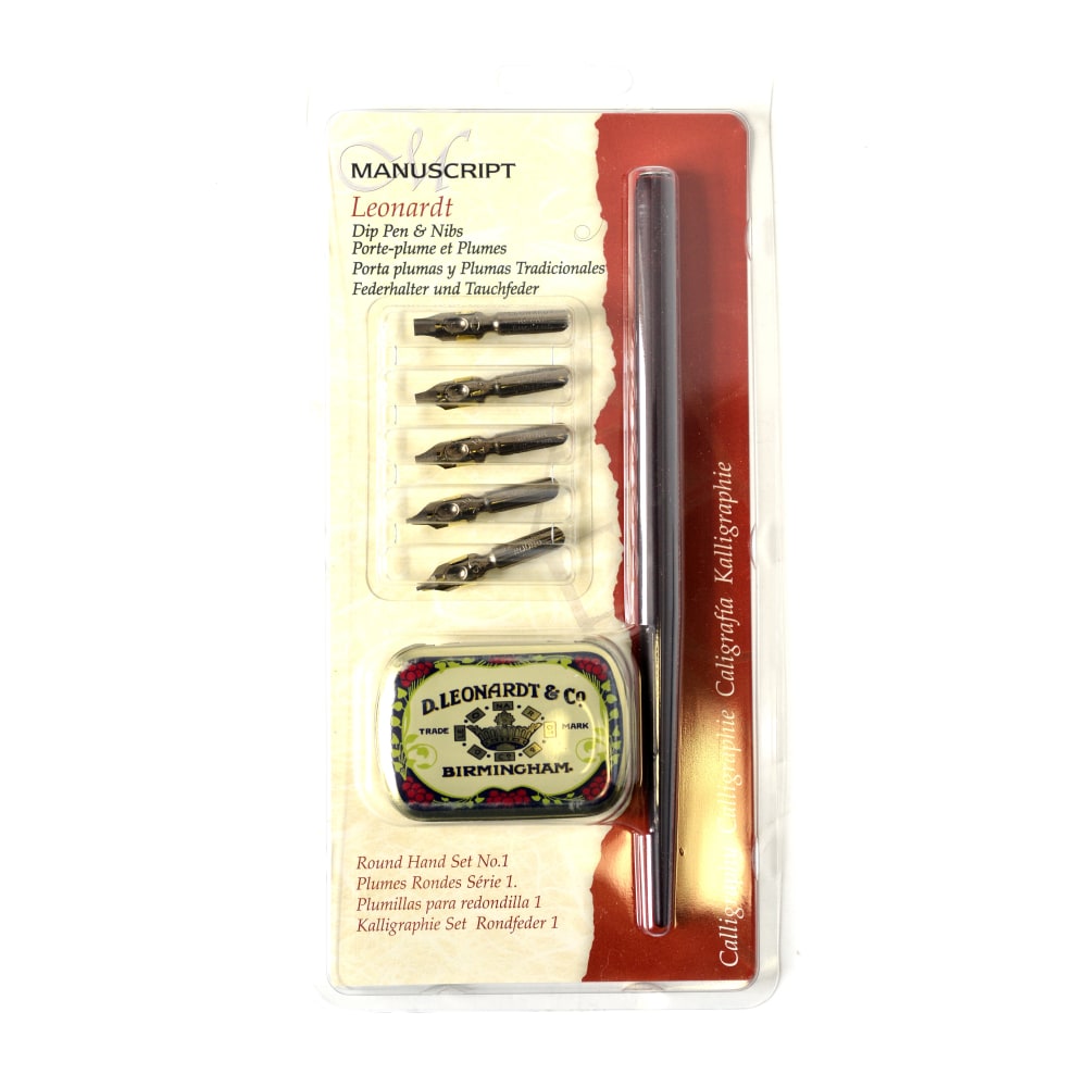 Manuscript Chronicle Round-Hand 1-Dip Pen Sets, Pack Of 2 Sets