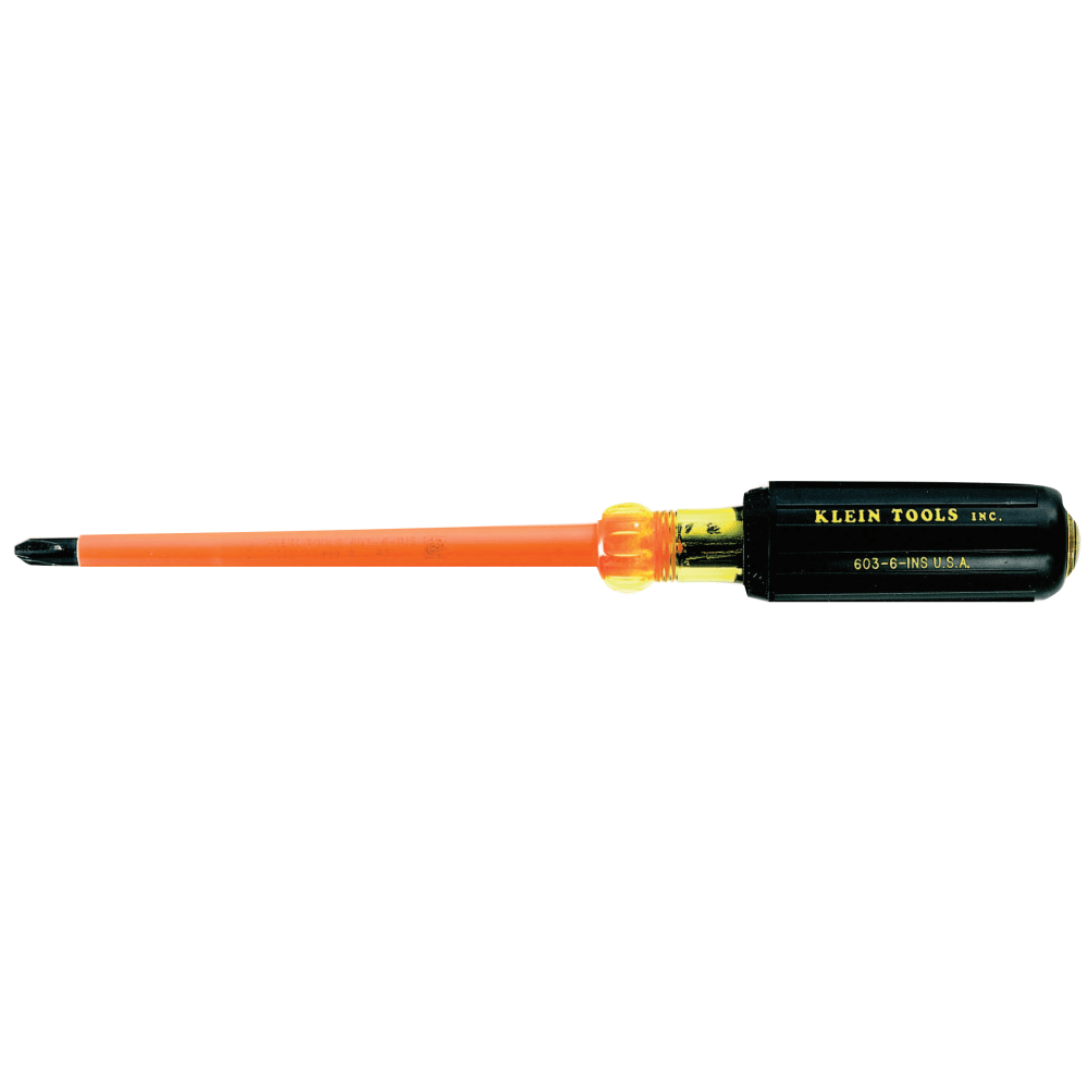 Klein Tools #2 Profilated Phillips Tip Cushion Grip Screwdriver, Insulated