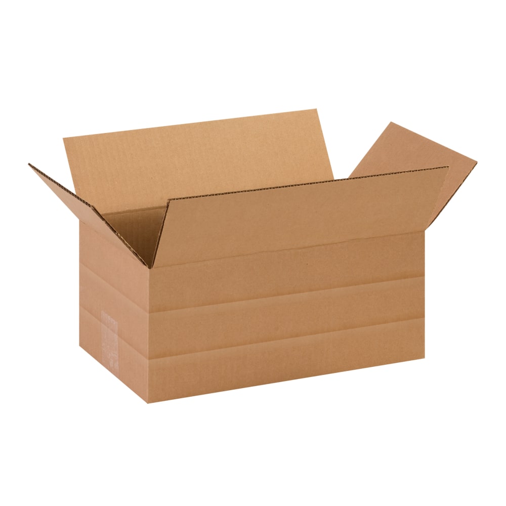 Partners Brand Multi-Depth Corrugated Boxes, 6in x 14in x 8in, Kraft, Pack Of 25
