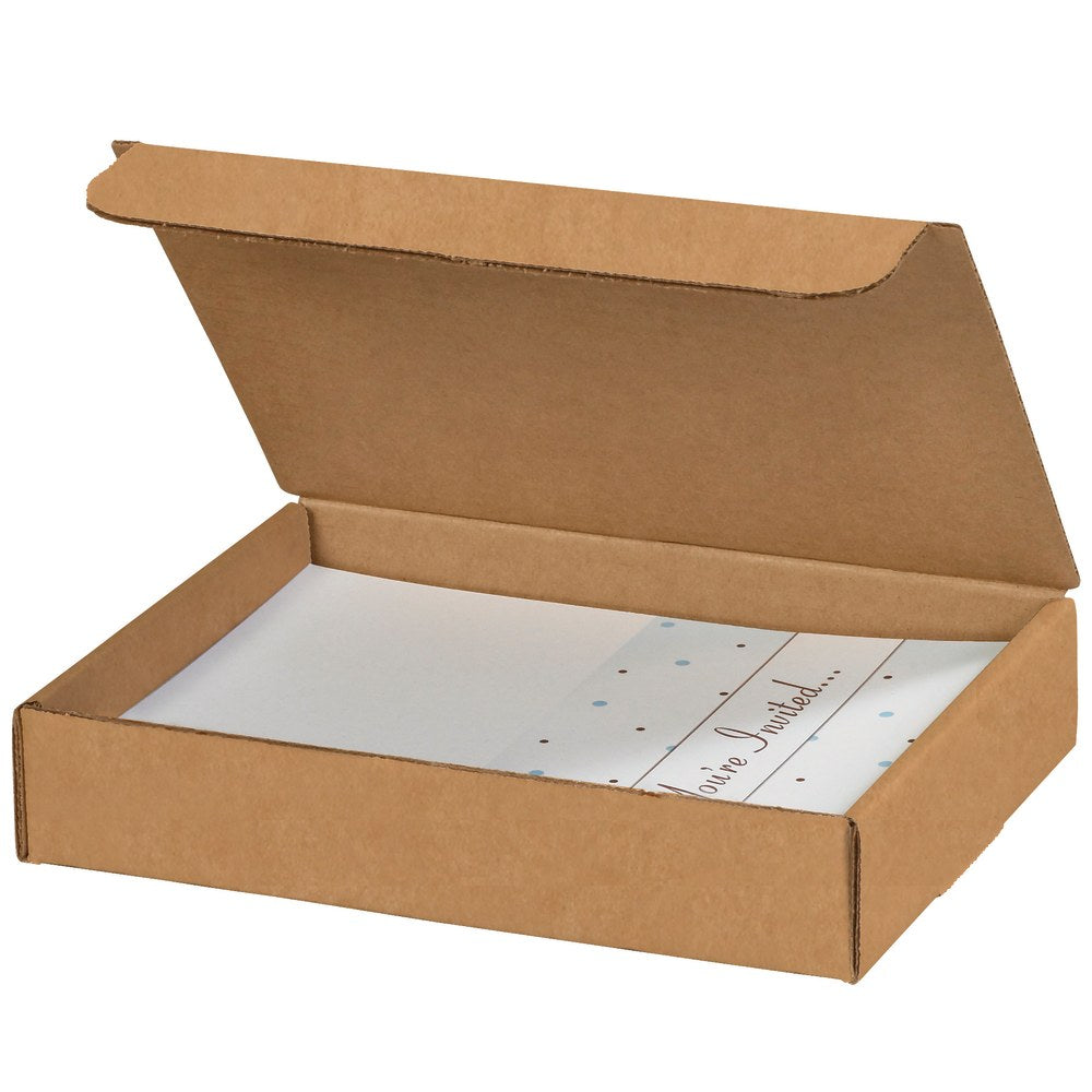 Partners Brand Literature Mailers, 9in x 6 1/2in x 1 3/4in, Kraft, Pack Of 50