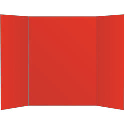 Office Depot Brand 2-Ply Tri-Fold Project Board, 36in x 48in, Red