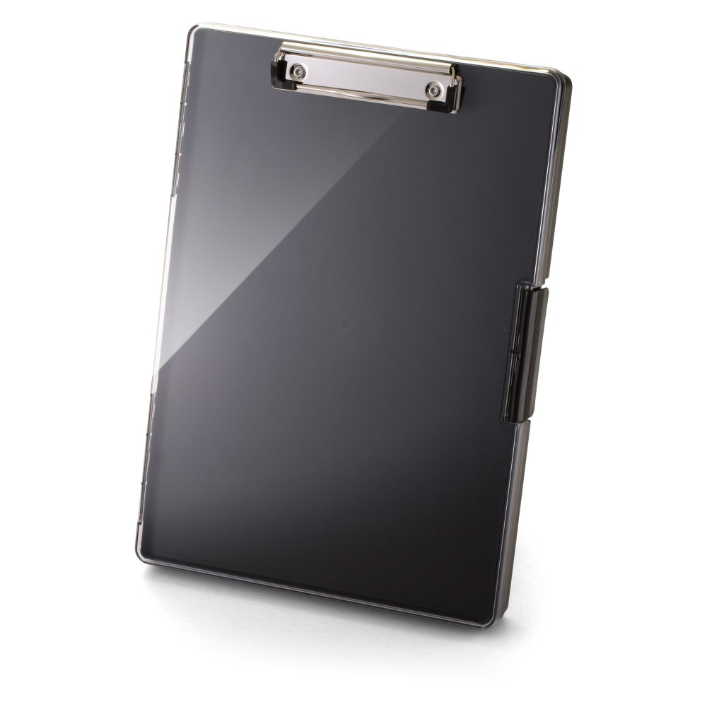 Officemate Clear View Clipboard Storage Box, 9-7/16in  x 13-7/16in, Black