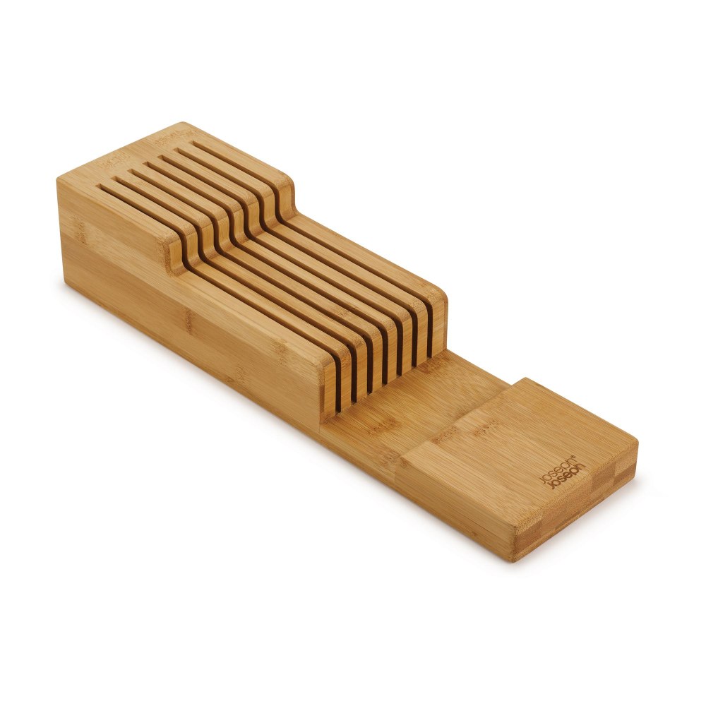 Joseph Joseph 2-Tier Knife Organizer, 3-1/2inH x 4-1/2inW x 15-3/4inD, Brown
