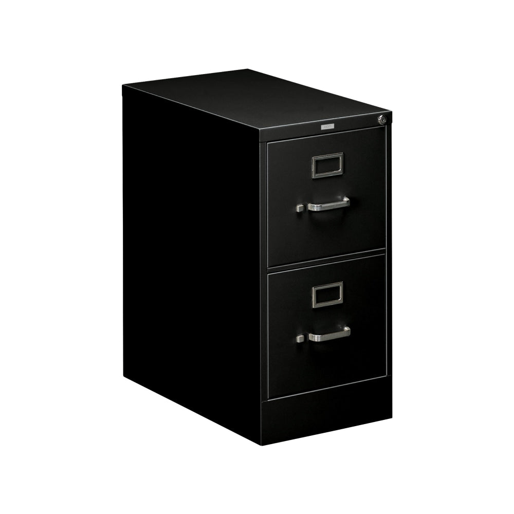 HON 510 25inD Vertical 2-Drawer File Cabinet, Black