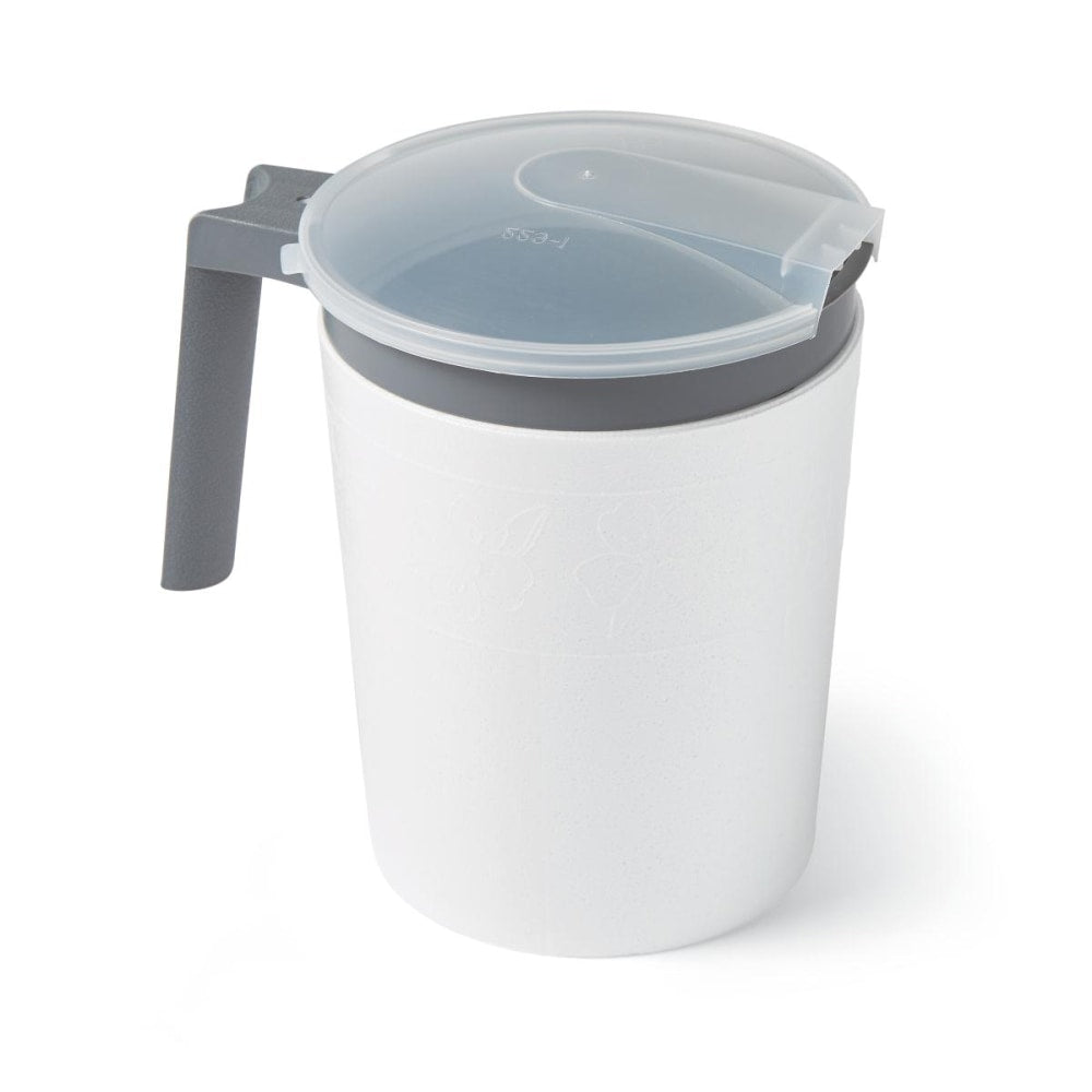 Medline Water Pitchers With Outer Foam Jacket, 32 Oz, Graphite, Pack Of 40