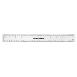 Office Depot Brand Acrylic Ruler, 12in, Clear