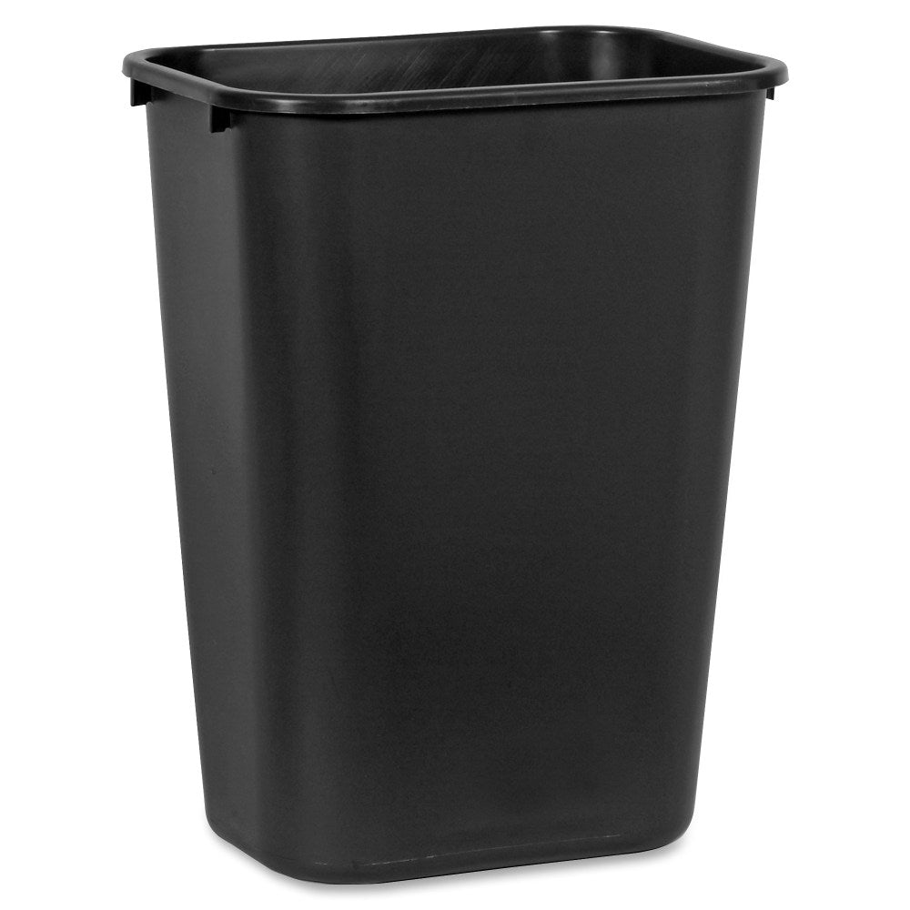 Rubbermaid Commercial 41 QT Large Deskside Wastebaskets, 10.25 Gal Capacity, Rectangular, Black