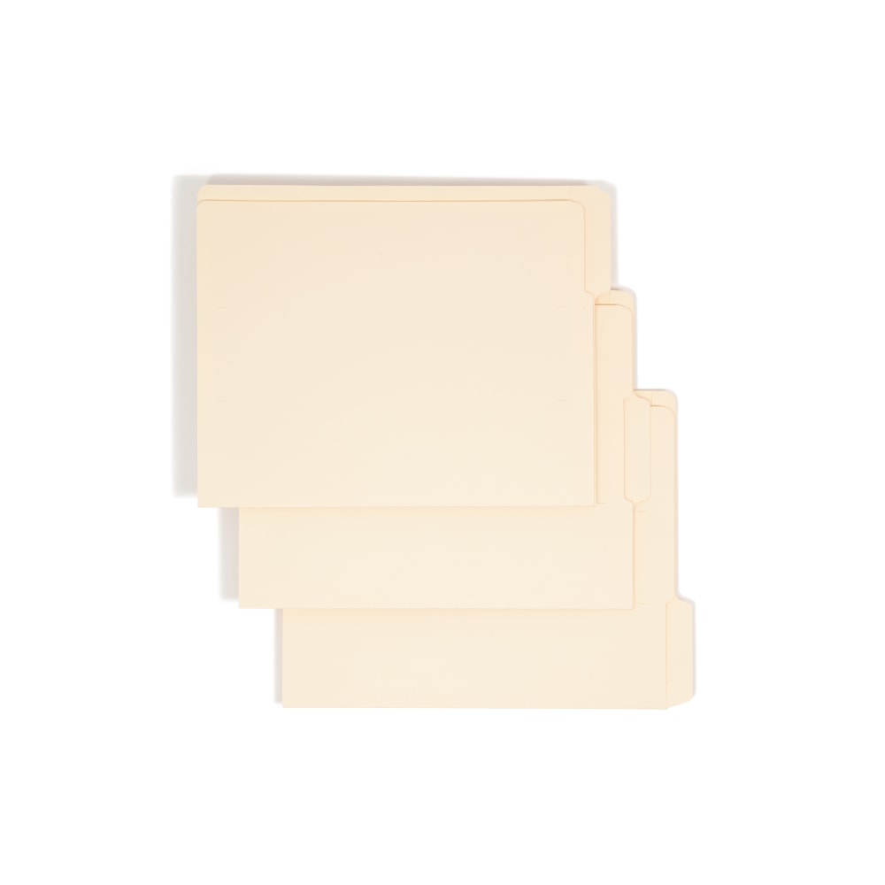 Smead Manila Reinforced End-Tab Folders, 1/3 Cut, Letter Size, Pack Of 100