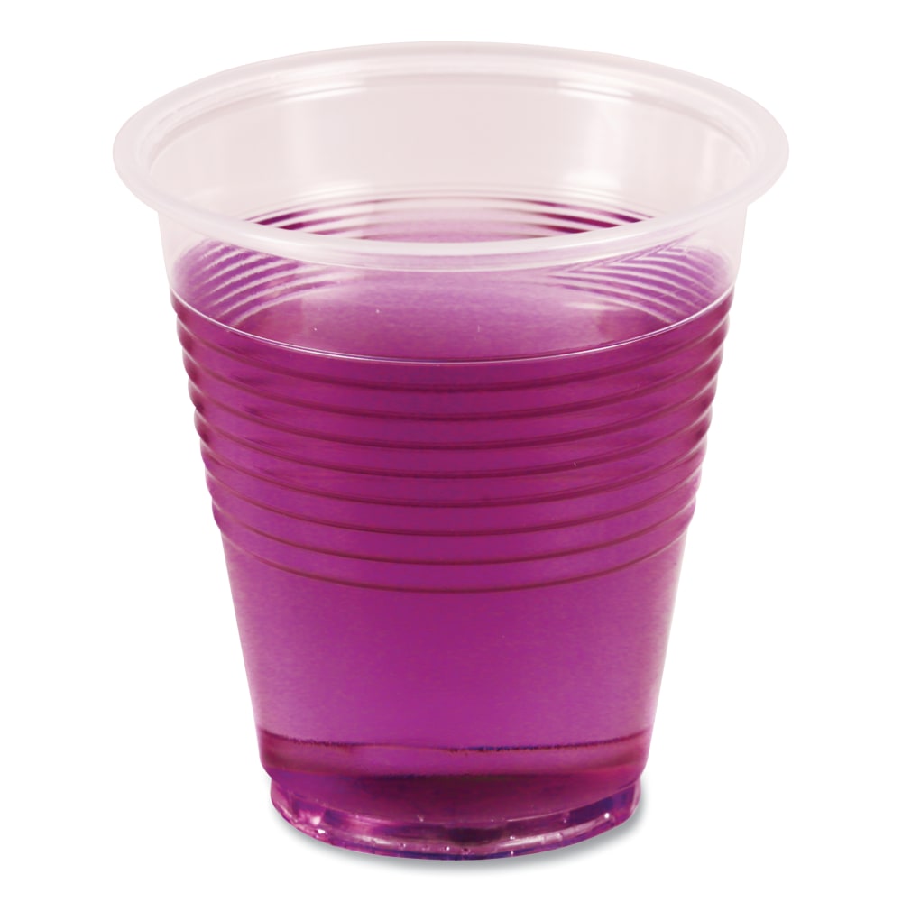 Boardwalk Translucent Plastic Cold Beverage Cups, 3 Oz, 125 Cups Per Bag, 20 Bags Per Carton
