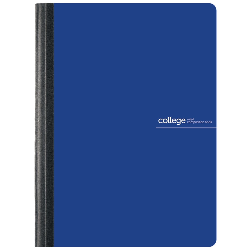 Office Depot Brand Poly Composition Book, 7-1/2in x 9-3/4in, College Ruled, 80 Sheets, Blue