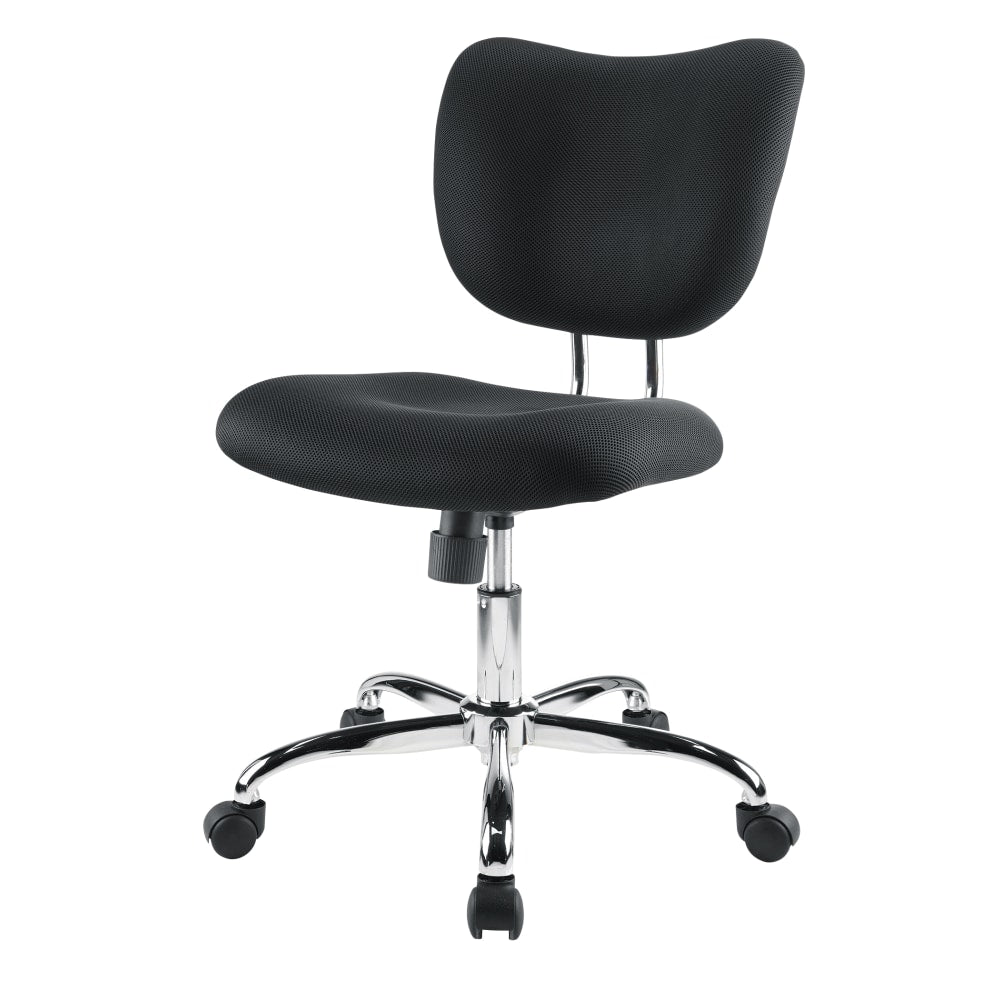 Realspace Jancy Mesh Low-Back Task Office Chair, Black/Chrome, BIFMA Compliant