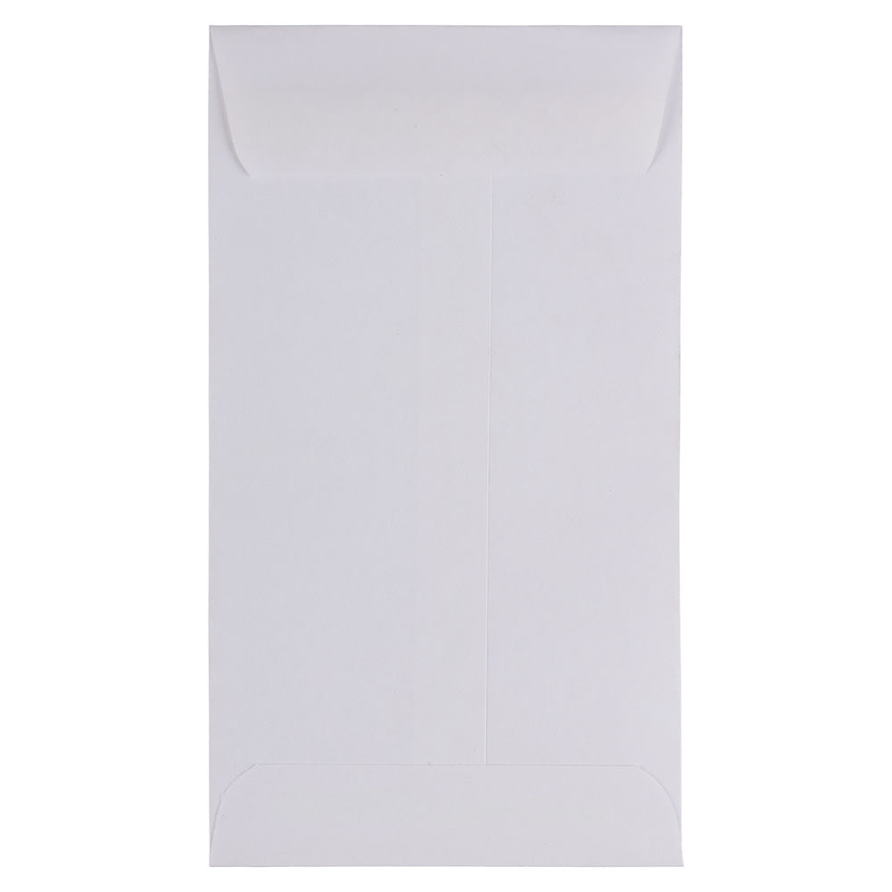 JAM Paper Coin Envelopes, #6, Gummed Seal, White, Pack Of 25