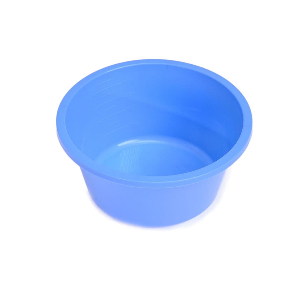 Medline Sterile Plastic Bowls, Graduated, 16 Oz, Blue, Pack Of 100