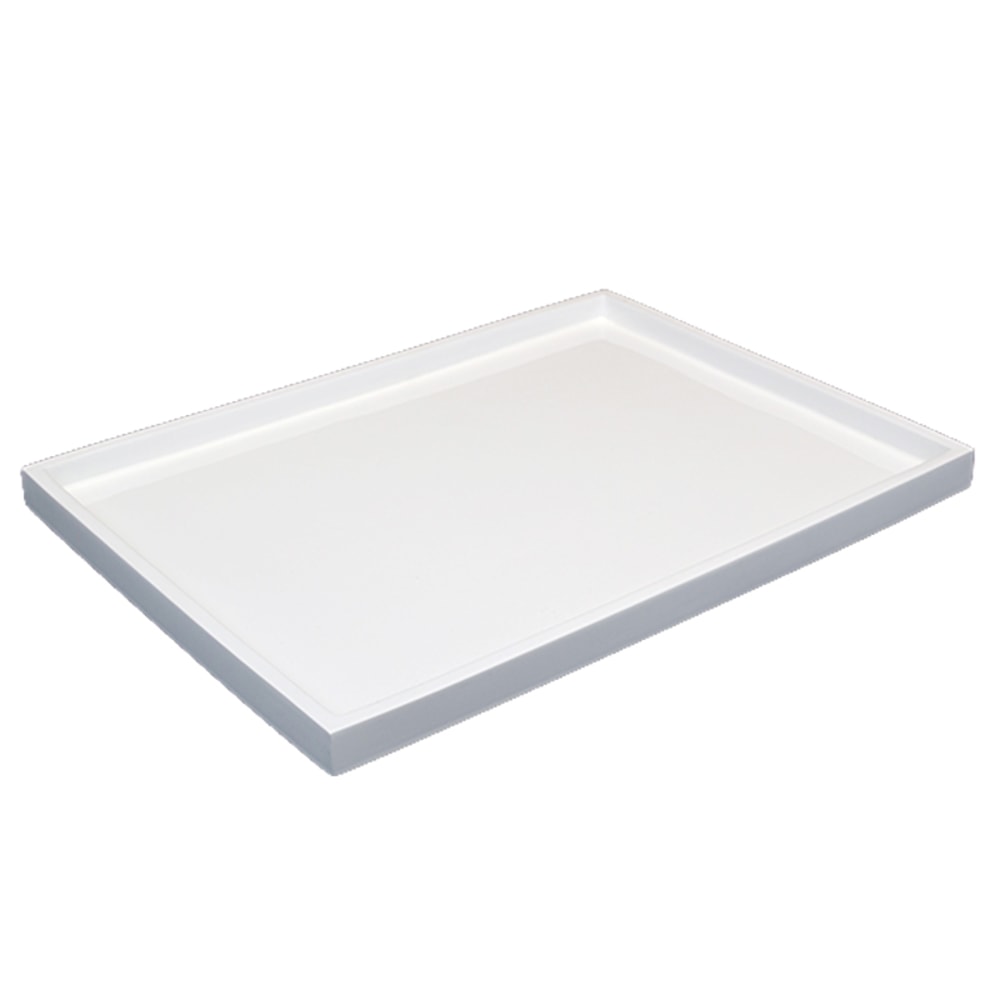 Hospitality Source Pacifica Collection Bar/Coffee Trays, 16in x 12in, White, Set Of 8 Trays