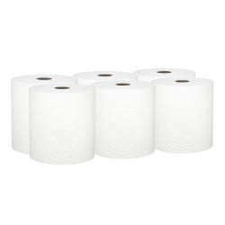 Kleenex Universal Hard Roll Paper Towels (50606), 1.75in Core, with Premium Absorbency Pockets, White, (600ft/Roll, 6 Rolls/Case, 3,600ft/Case)