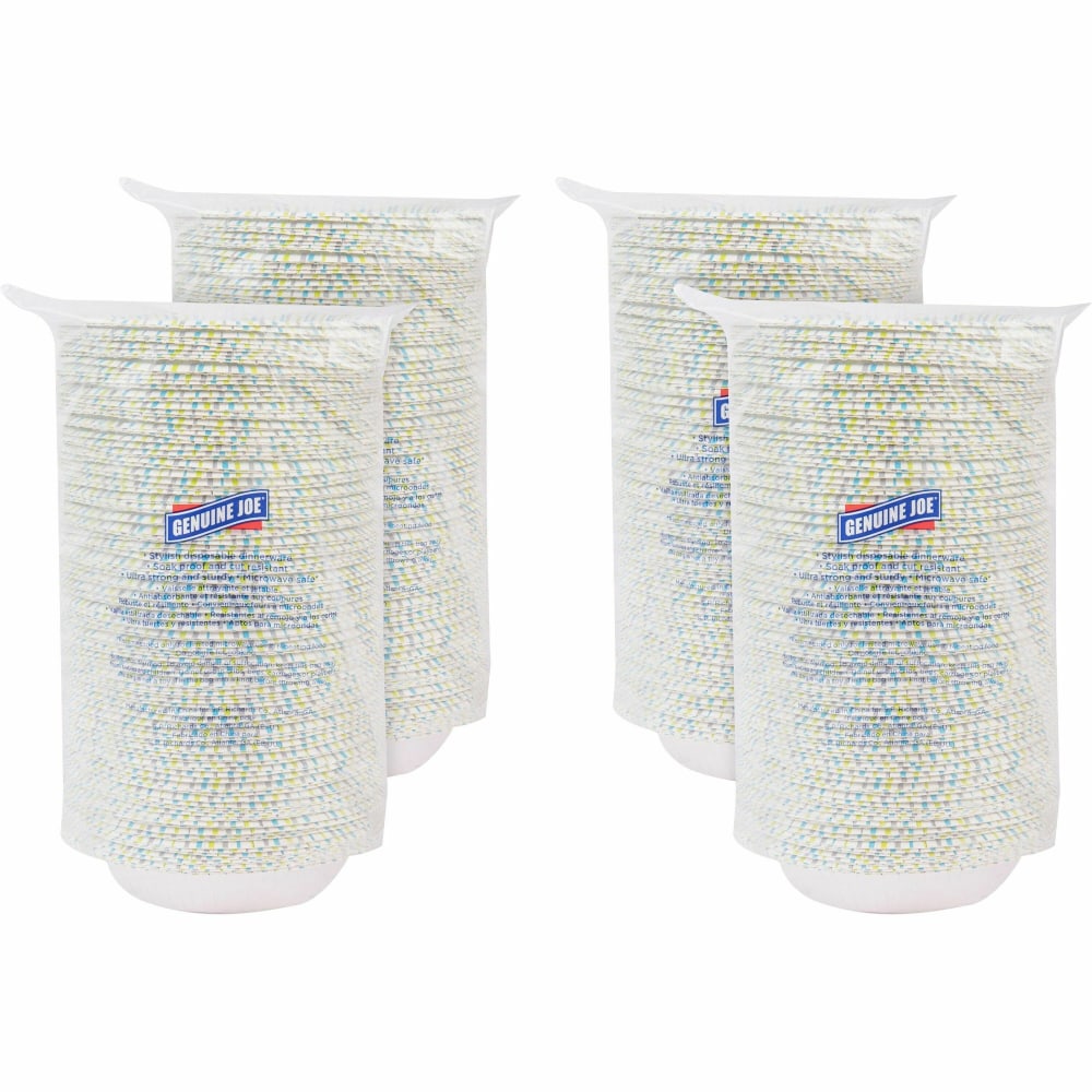 Genuine Joe 12 oz Paper Bowls - Disposable - Multi - 125/Pack - 4 / Carton