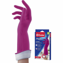 O-Cedar Playtex Living Gloves - Chemical, Bacteria Protection - Large Size - Latex, Neoprene, Nitrile - 166120