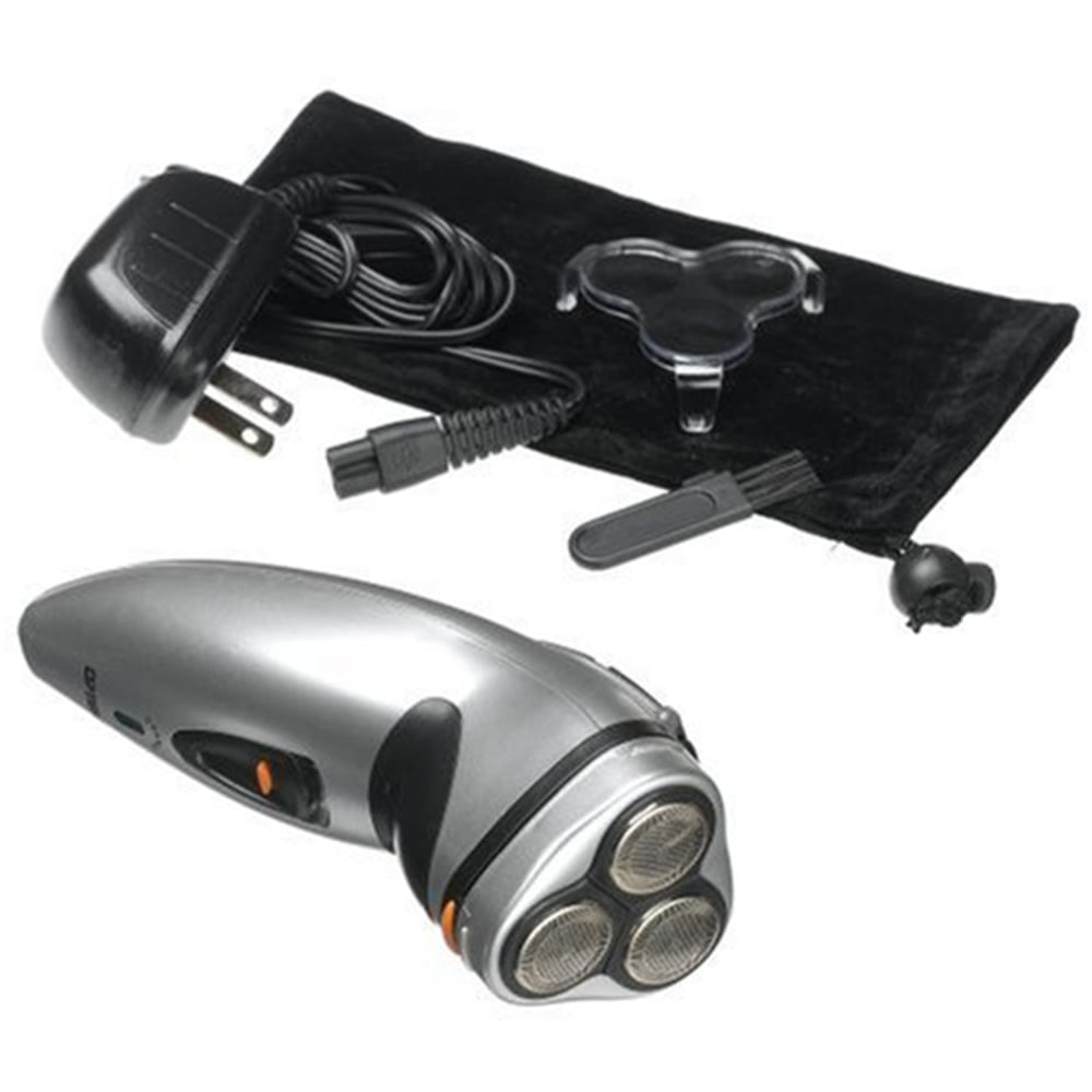 Optimus 3-Head Rotary Rechargeable Shaver, Silver