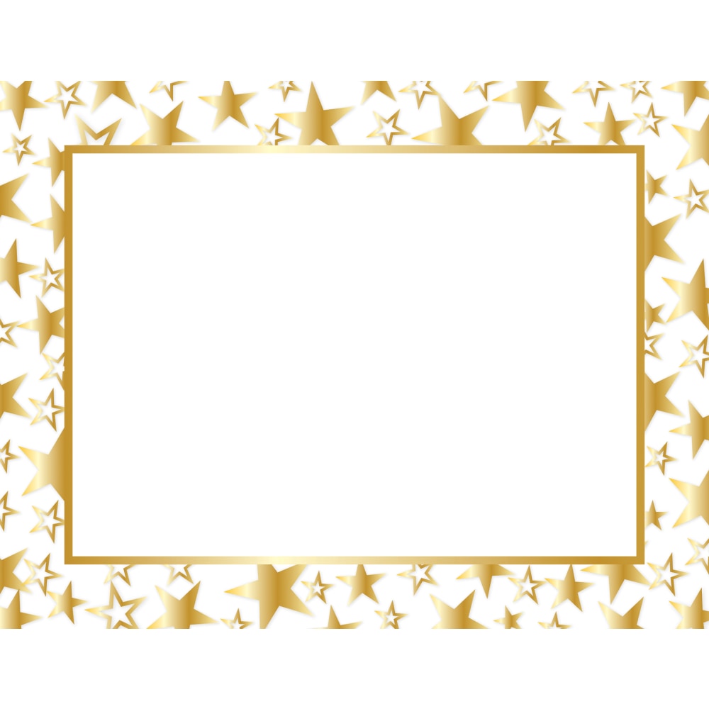 Great Papers! Certificate, 8 1/2in x 11in, Gold Twinkle, Pack Of 50