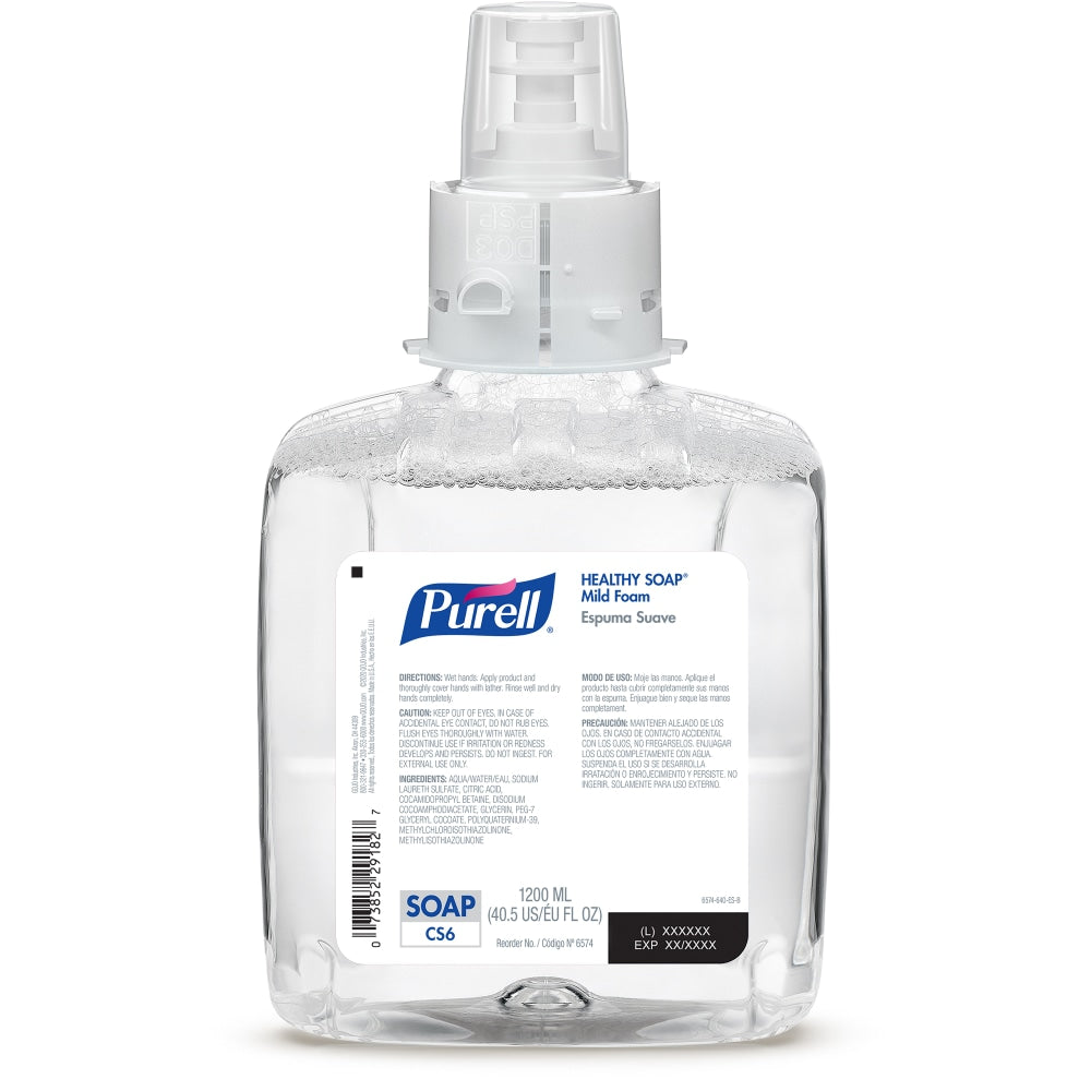Purell CS6 Healthy Soap Mild Foam Refill, 40.5 Oz, Pack of 2
