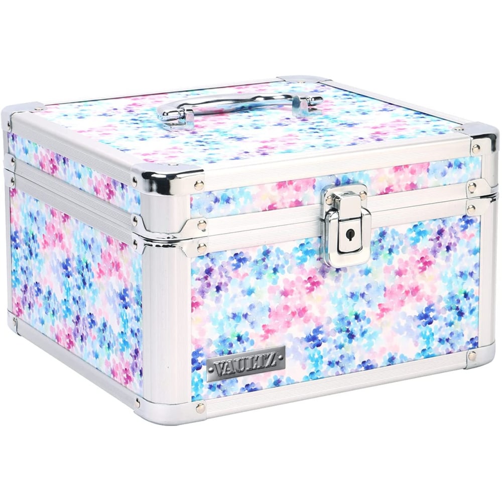 Vaultz Divided Storage Square, 6-1/4inH x 10-1/4inW x 10-1/4inL, Watercolor Pink