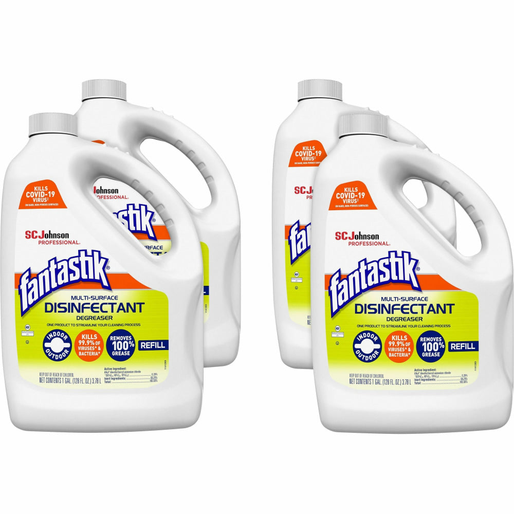fantastik Disinfectant Degreaser, 128 fl oz (4 quart), Fresh Scent, Disinfectant, Case of 4 - 311930CT