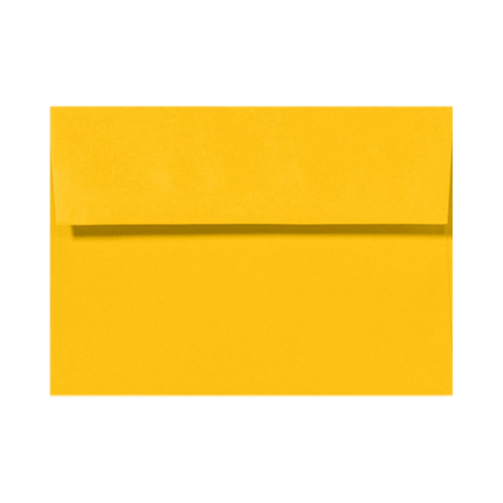 LUX Invitation Envelopes, A2, Peel & Press Closure, Sunflower Yellow, Pack Of 50