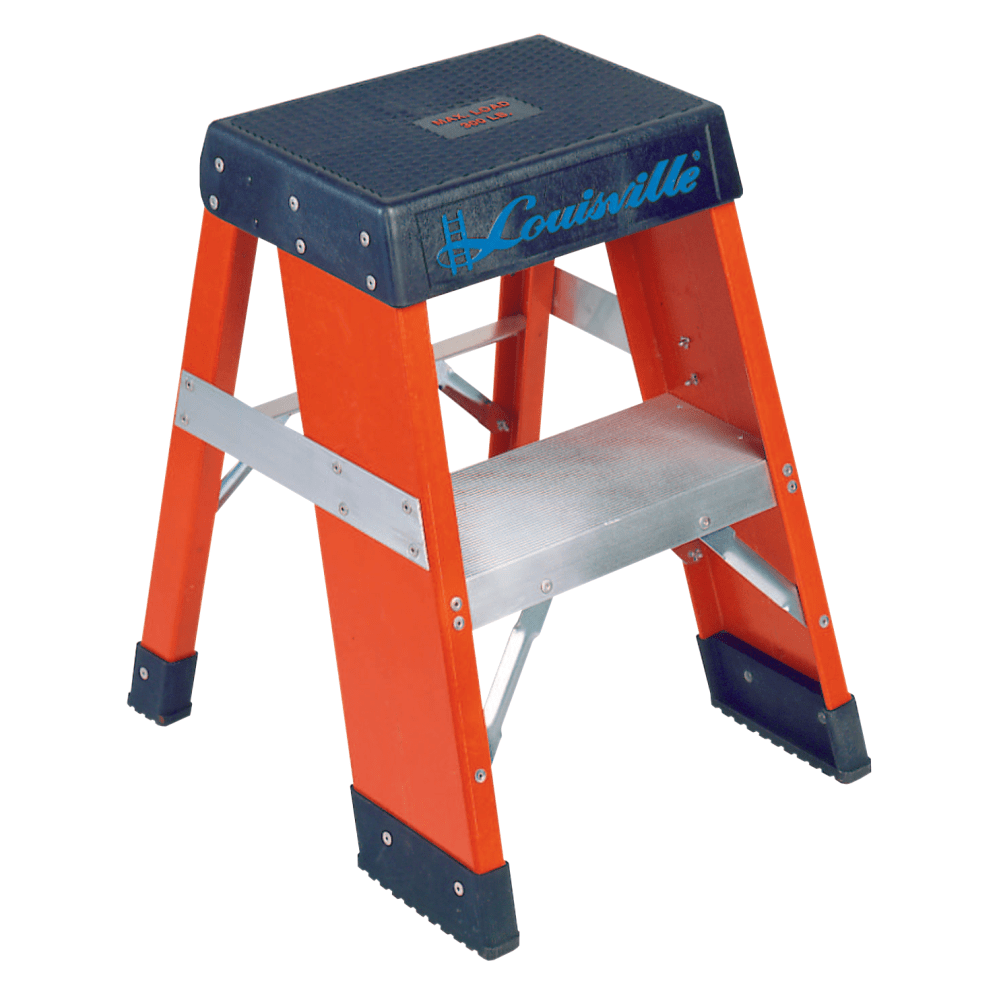 Louisville FY8000 Series Industrial Fiberglass Step Stand, 2 ft x 18 in, 300 lb Capacity