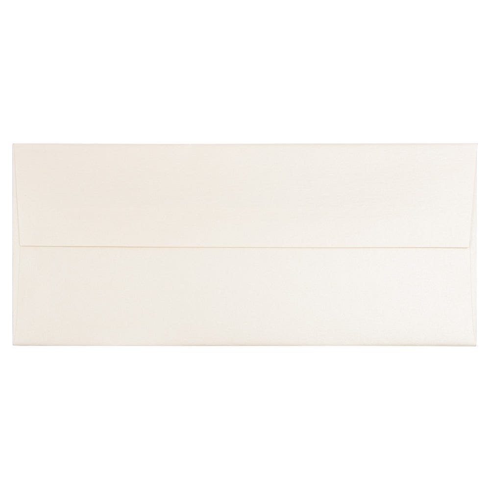 JAM Paper # 10 Business Booklet Envelopes, Gummed Seal, Opal, Pack Of 25