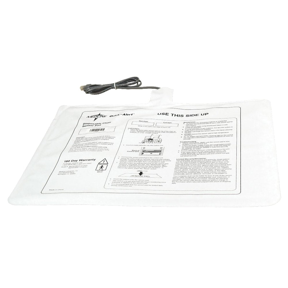 Medline Alarm Sensor Mats, For Chair, 30 Day, Case Of 5
