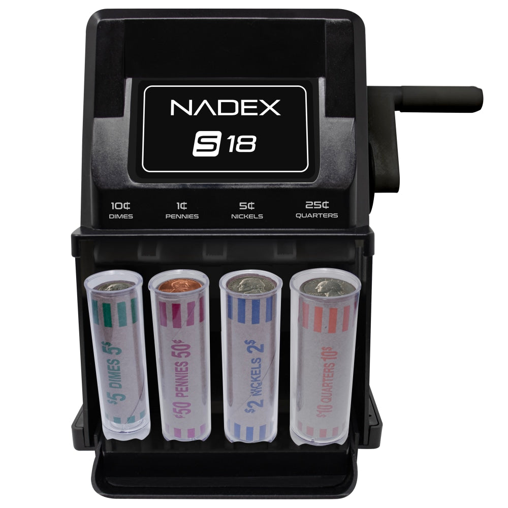 Nadex S18 Manual Coin Sorter And Wrapper, 9inH x 7inW x 6inD