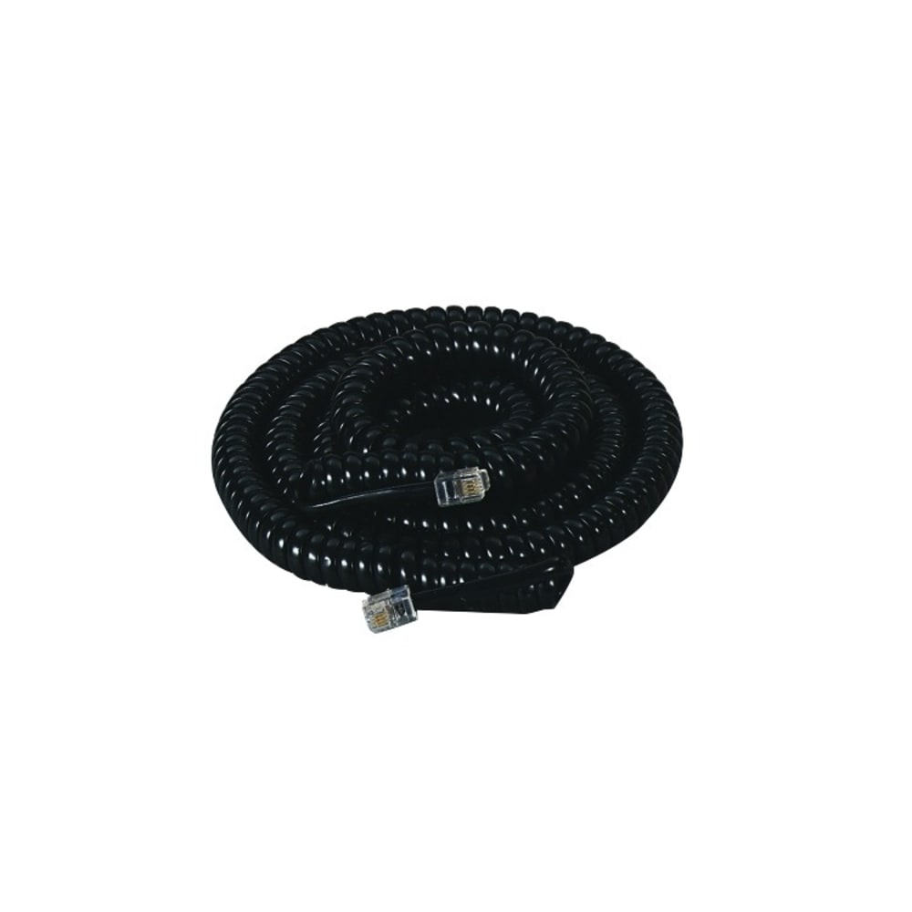 Softalk Coiled Phone Cords With Twisstop, Black