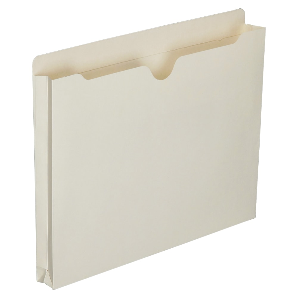 SKILCRAFT Manila Double-Ply Tab Expanding File Jackets, 1in Expansion, Letter Size Paper, 8 1/2in x 11in, 30% Recycled, Box Of 50