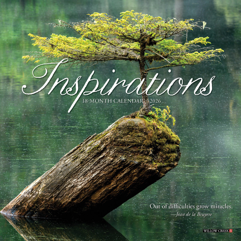 2026 Willow Creek Press Monthly Mini Wall Calendar, 7in x 7in, Inspirations, January To December, 53614