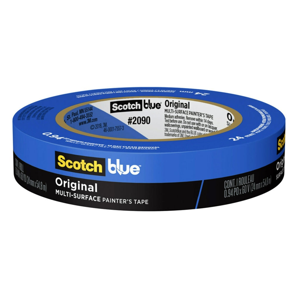 ScotchBlue Original Multi-Surface Painters Tape, .94 in x 60 yd, 1 Tape Roll, Protects Surfaces and Removes Easily, Multi-Surface Painting Tape