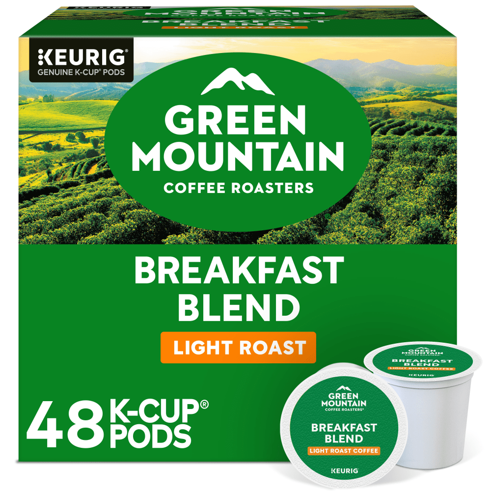 Green Mountain Coffee Roasters Single-Serve Coffee K-Cup Pods, Breakfast Blend, Box  Of 48