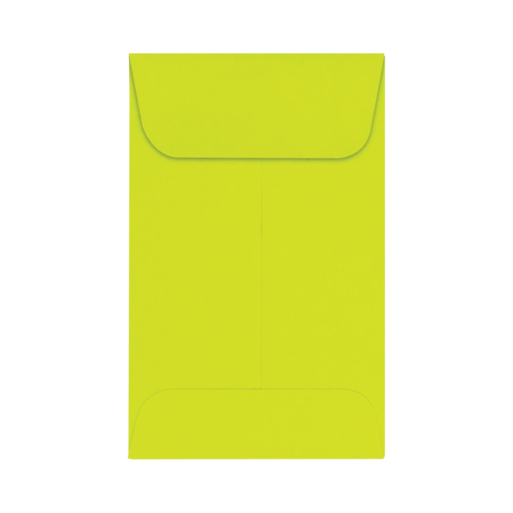 LUX Coin Envelopes, #1, Gummed Seal, Wasabi, Pack Of 250
