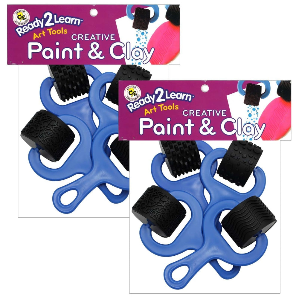 Ready 2 Learn Paint And Clay Explorers Set 2, Multicolor, 4 Rollers Per Set, Pack Of 2 Sets