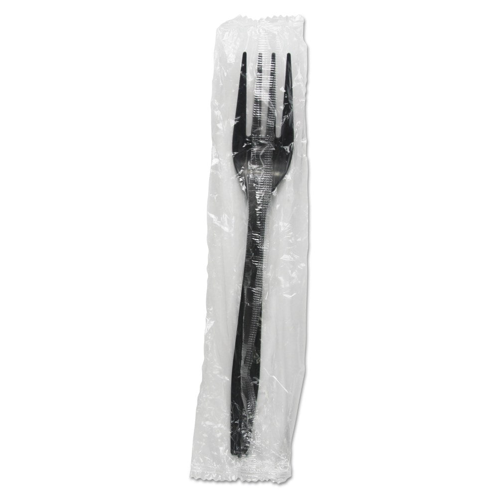Boardwalk Heavyweight Wrapped Polypropylene Forks, Black, Pack Of 1,000 Forks