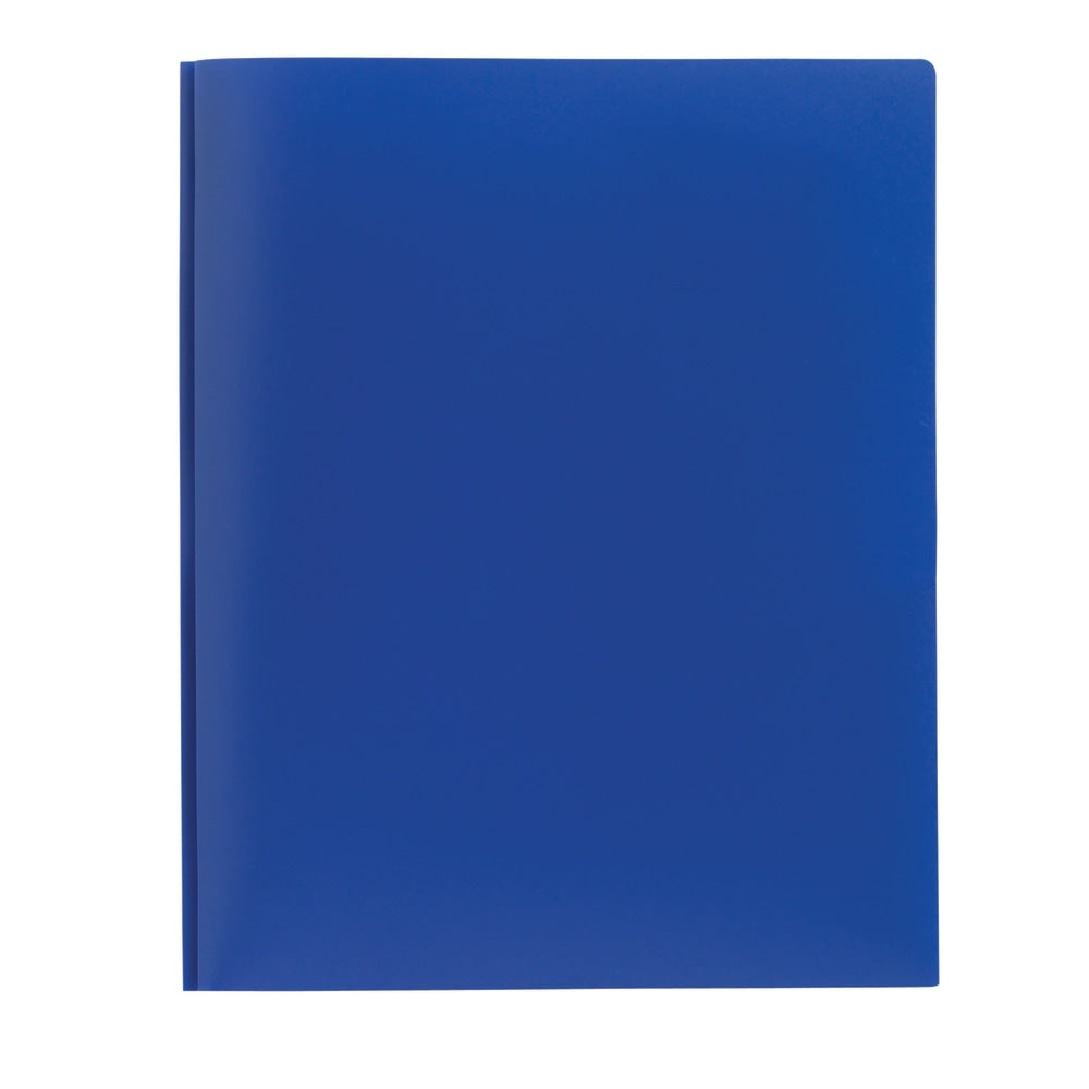 Office Depot Brand Poly 2-Pocket Portfolio With Fasteners, Blue