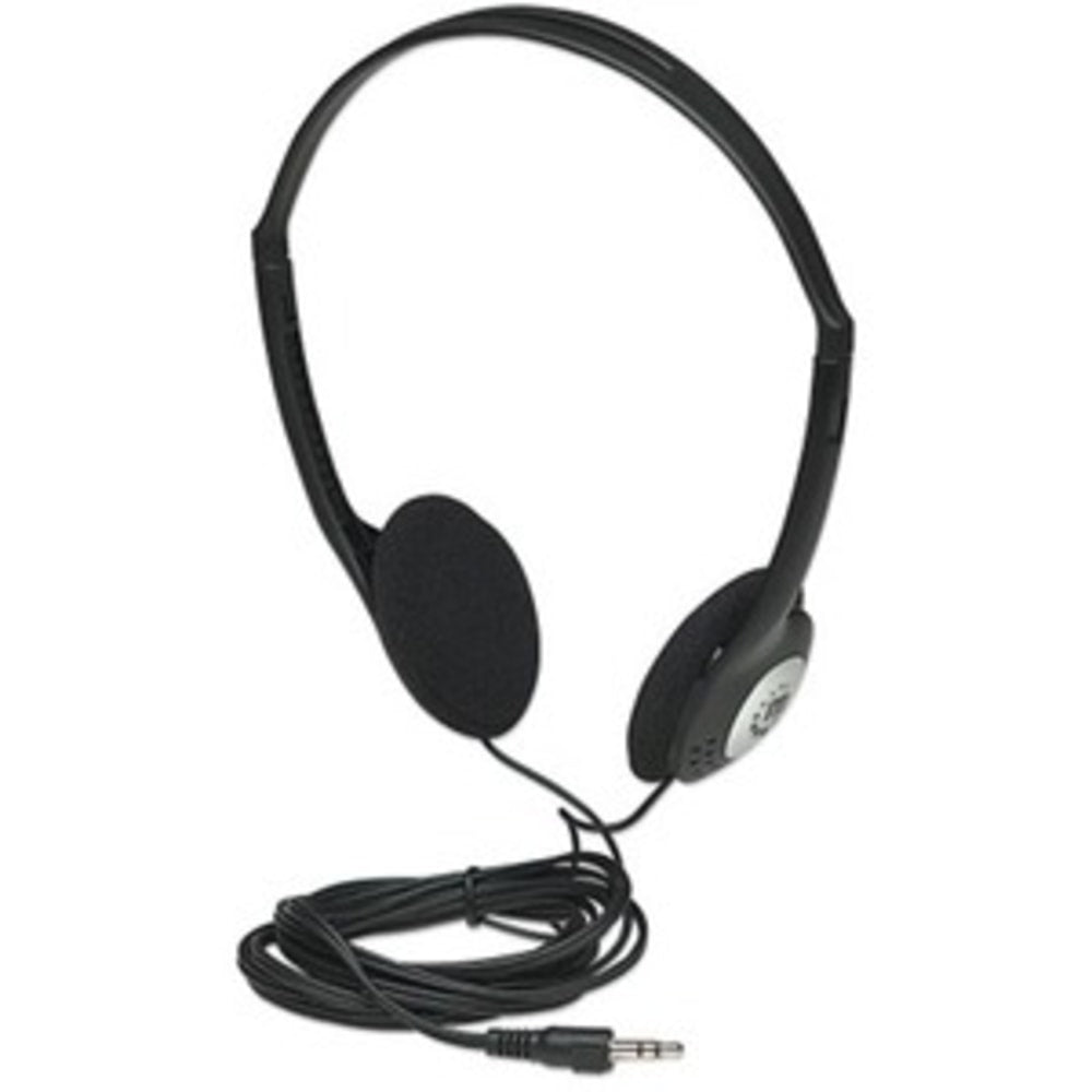 Manhattan Stereo On-Ear Headphones (3.5mm), Adjustable Split Headband, Foam Earpads, Speaker 80W max, Standard 3.5mm stereo jack/plug  - 177481