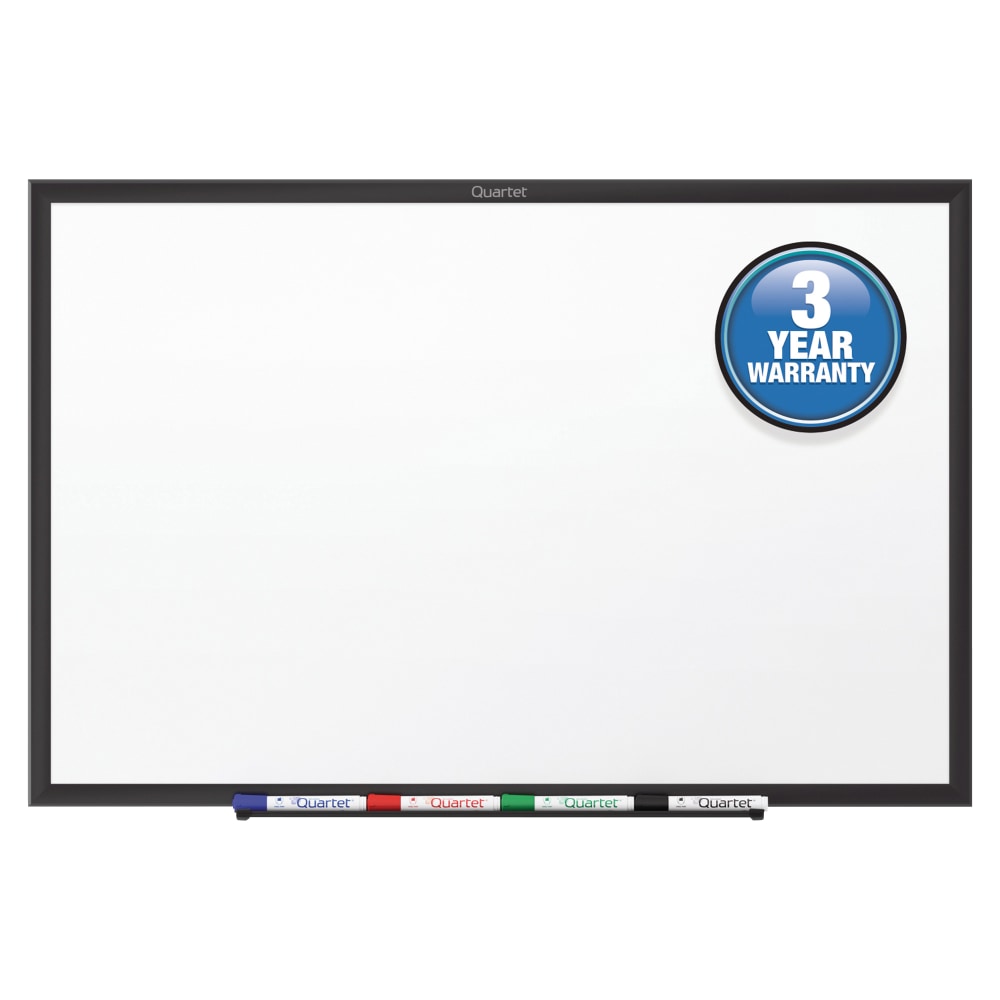 Quartet Standard Melamine Dry-Erase Whiteboard, 72in x 48in, Aluminum Frame With Black Finish
