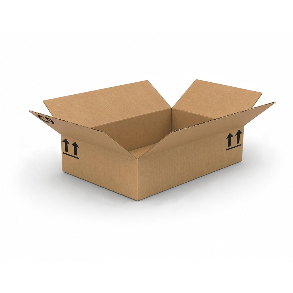 Standard-Duty Single Wall Corrugated Shipping Boxes, Each Box 24in x 18in x 6-1/2in, Kraft, Pallet Qty 300
