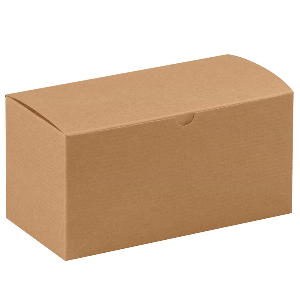 Office Depot Brand Gift Boxes, 9inL x 4 1/2inW x 4 1/2inH, 100% Recycled, Kraft, Case Of 100