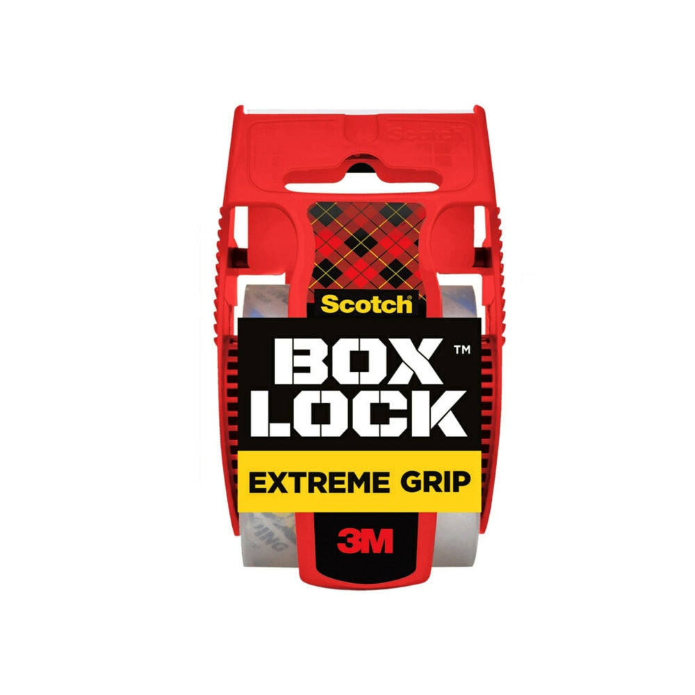 Scotch Box Lock Packaging Tape, 1.88 in x 22.2 yd, 1 Tape Dispenser Roll, Extreme Grip Box Packing Tape for Shipping and Mailing