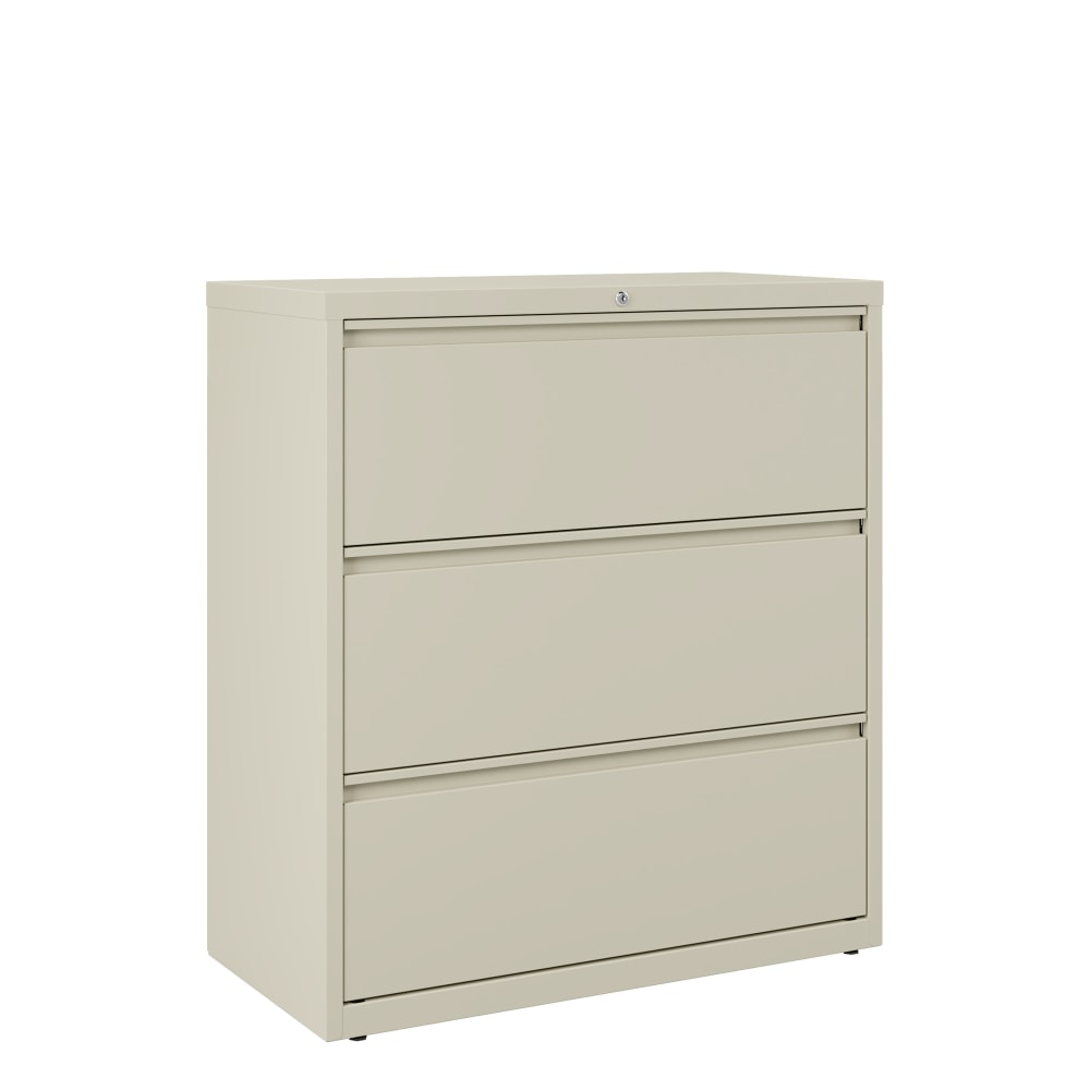 WorkPro 36inW x 18-5/8inD Lateral 3-Drawer File Cabinet, Putty